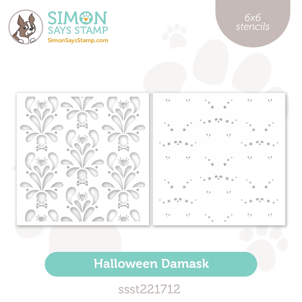 Simon Says Stamp Stencils Halloween Damask ssst221712