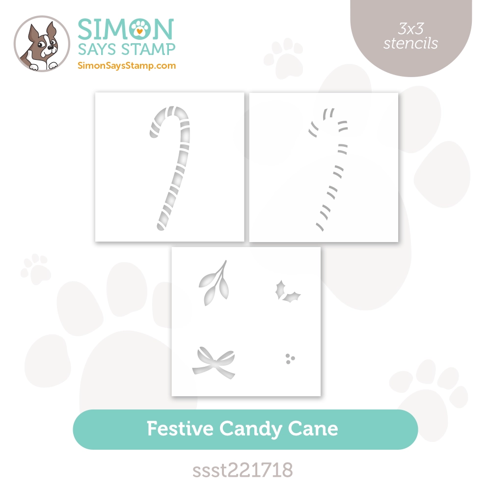 Simon Says Stamp Stencils Festive Candy Cane ssst221718