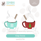 Simon Says Stamp Set of 4 Stencils Cozy Cocoa ssst221734