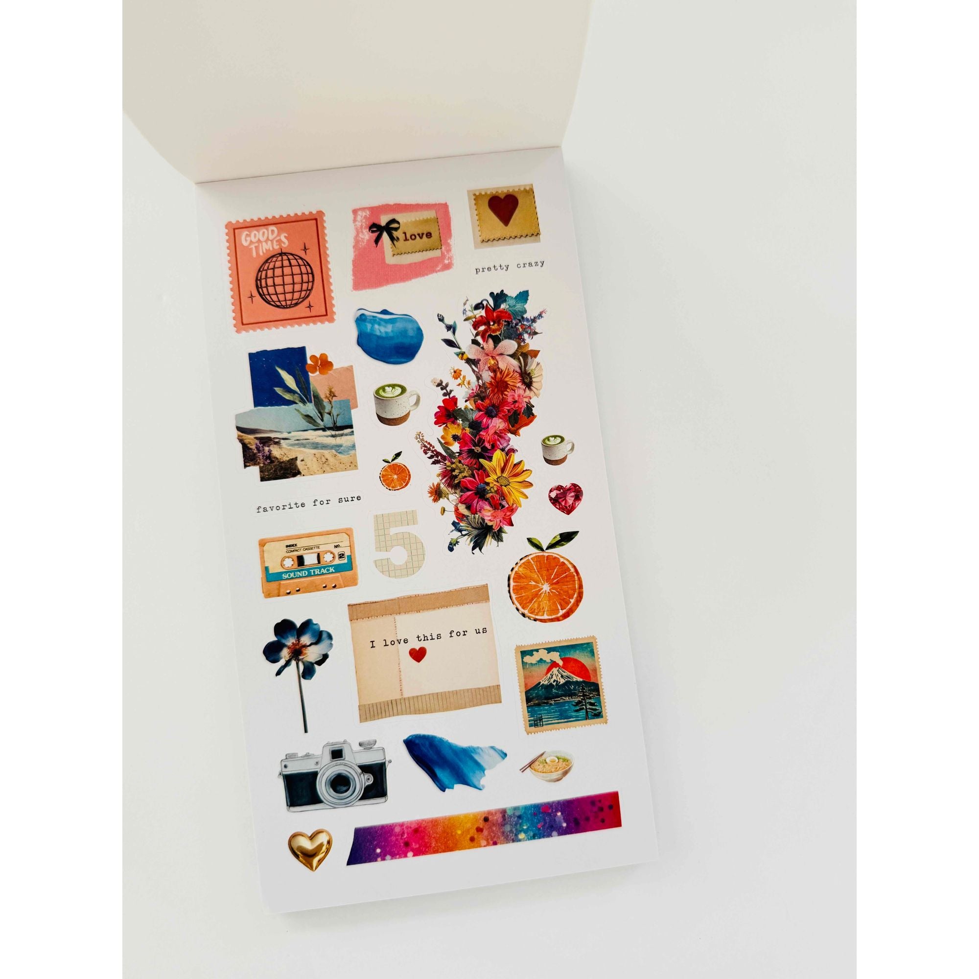 Amy Tan A Little Obsessed Junk Journal Sticker Book page 1