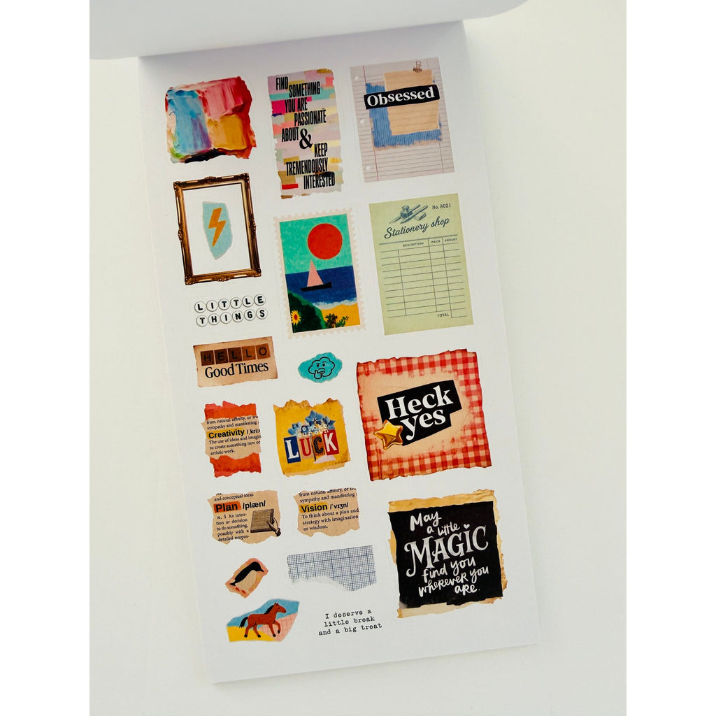 Amy Tan A Little Obsessed Junk Journal Sticker Book page 4