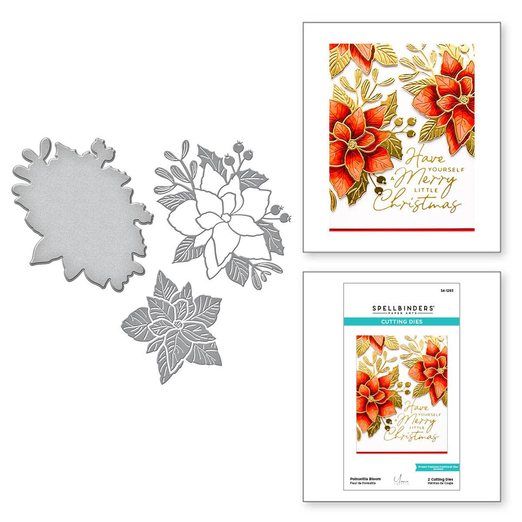 S4-1293 Spellbinders Poinsettia Bloom Etched Dies christmas