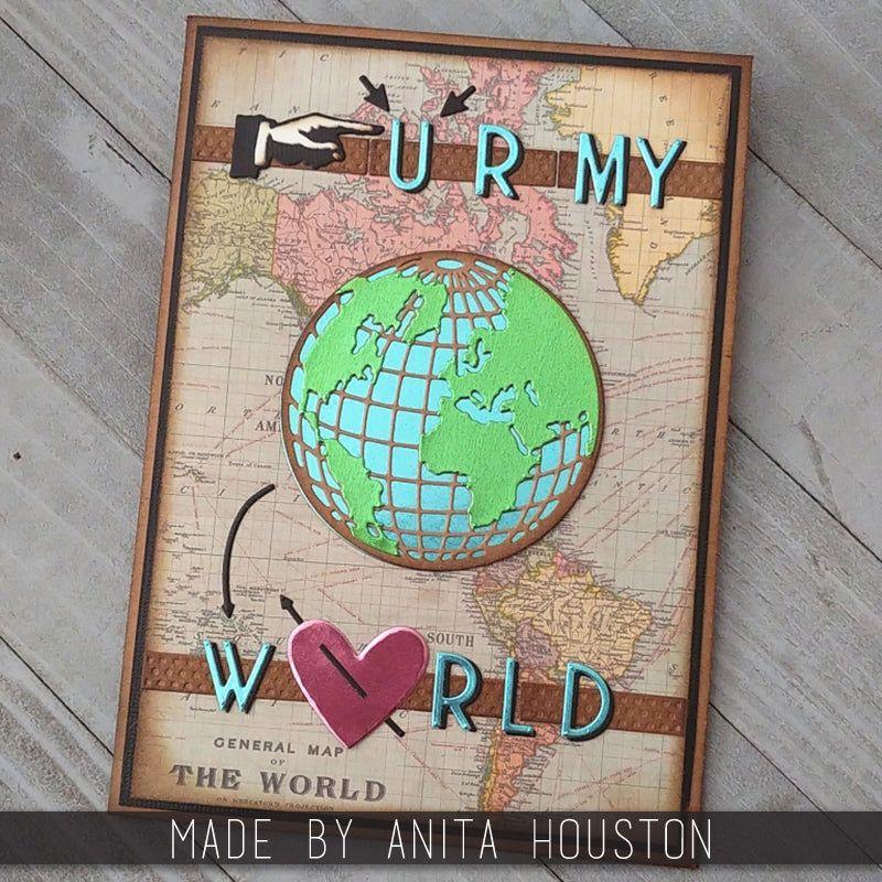 Tim Holtz Sizzix Vault World Travel Thinlits Dies 666606 ur my world