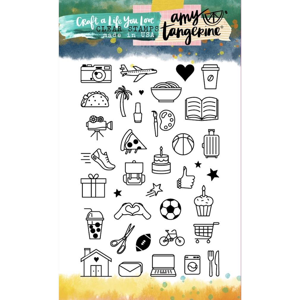 Amy Tangerine Icons 1 Clear Stamps