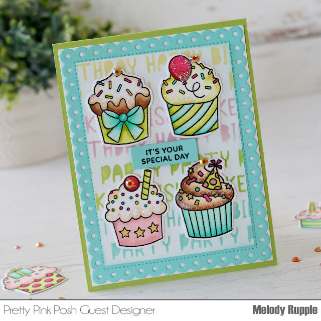 Pretty Pink Posh Birthday Cupcakes Dies special day