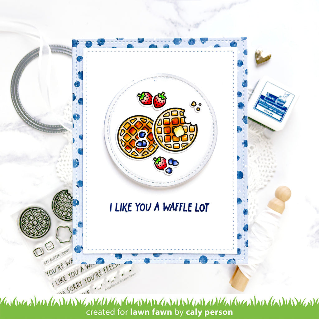 Lawn Fawn Set A Waffle Lot Clear Stamps and Dies waffle lot | color-code:alt1