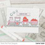 Pretty Pink Posh Valentines Train Coordinating Dies loads of love