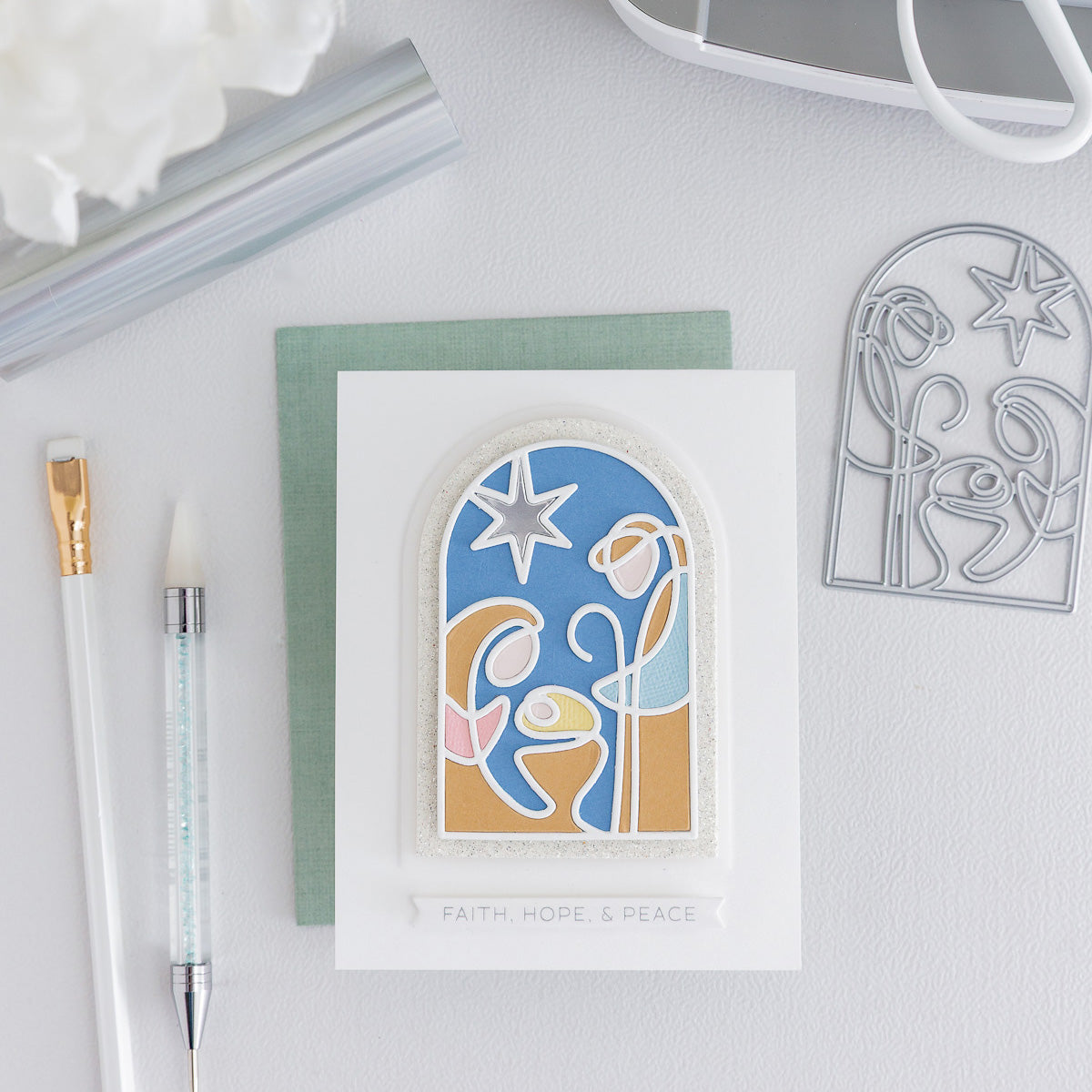 Simon Says Stamp A Child Is Born Wafer Dies 1489sd And Everything Nice Christmas Card | color-code:ALT02