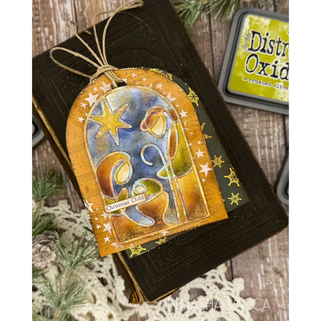 Simon Says Stamp A Child Is Born Wafer Dies 1489sd And Everything Nice Christmas Tag