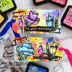 Simon Says Stamp Tim Holtz Abstract Florals Bundle setaf24  Birthday Cards