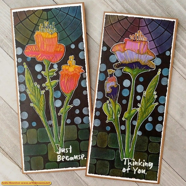 Simon Says Stamp Tim Holtz Abstract Florals Bundle setaf24  Flower Cards