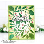 Simon Says Stamp Abundant Leaf Background Wafer Die s963 Festive Fun Christmas Card | color-code:ALT02