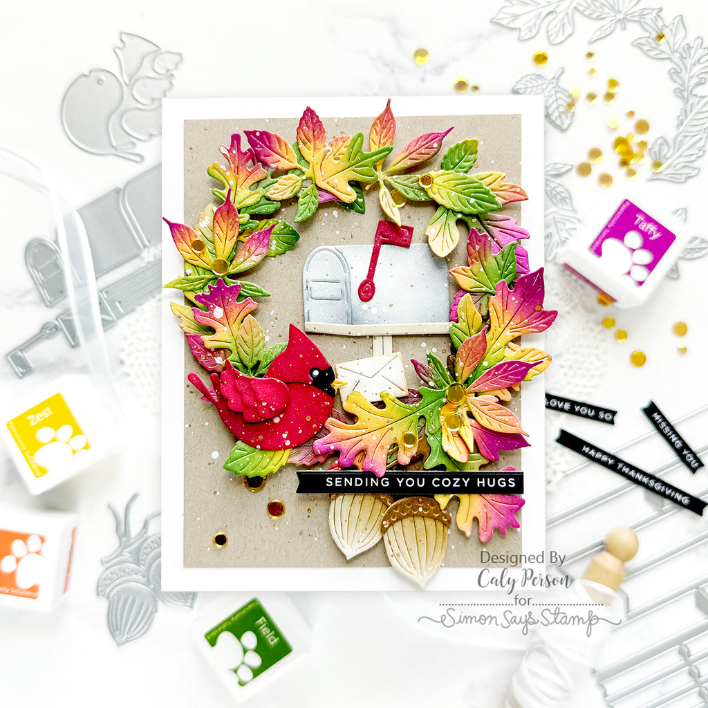 Simon Says Stamp Acorn Bundle Wafer Dies s1053 STAMPtember Hugs Card | color-code:ALT03