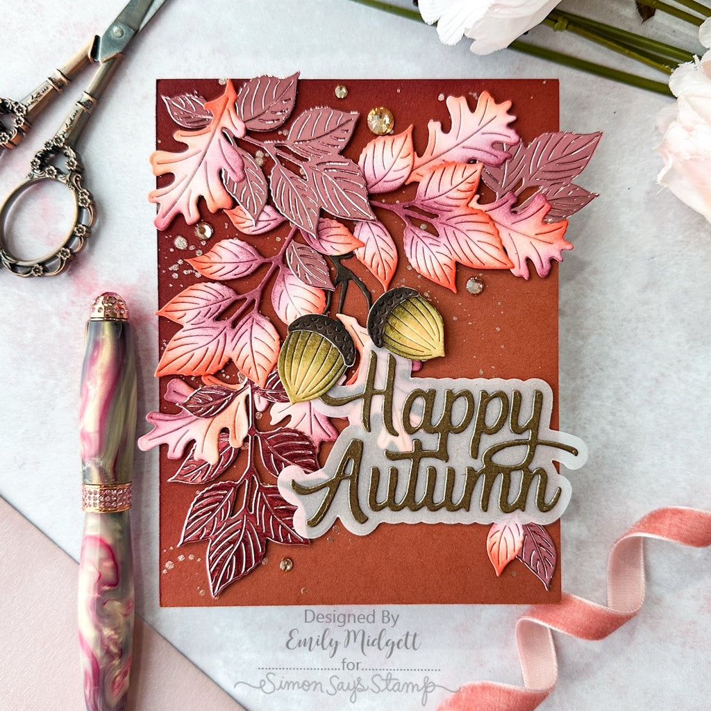 Simon Says Stamp Acorn Bundle Wafer Dies s1053 STAMPtember Autumn Card | color-code:ALT02