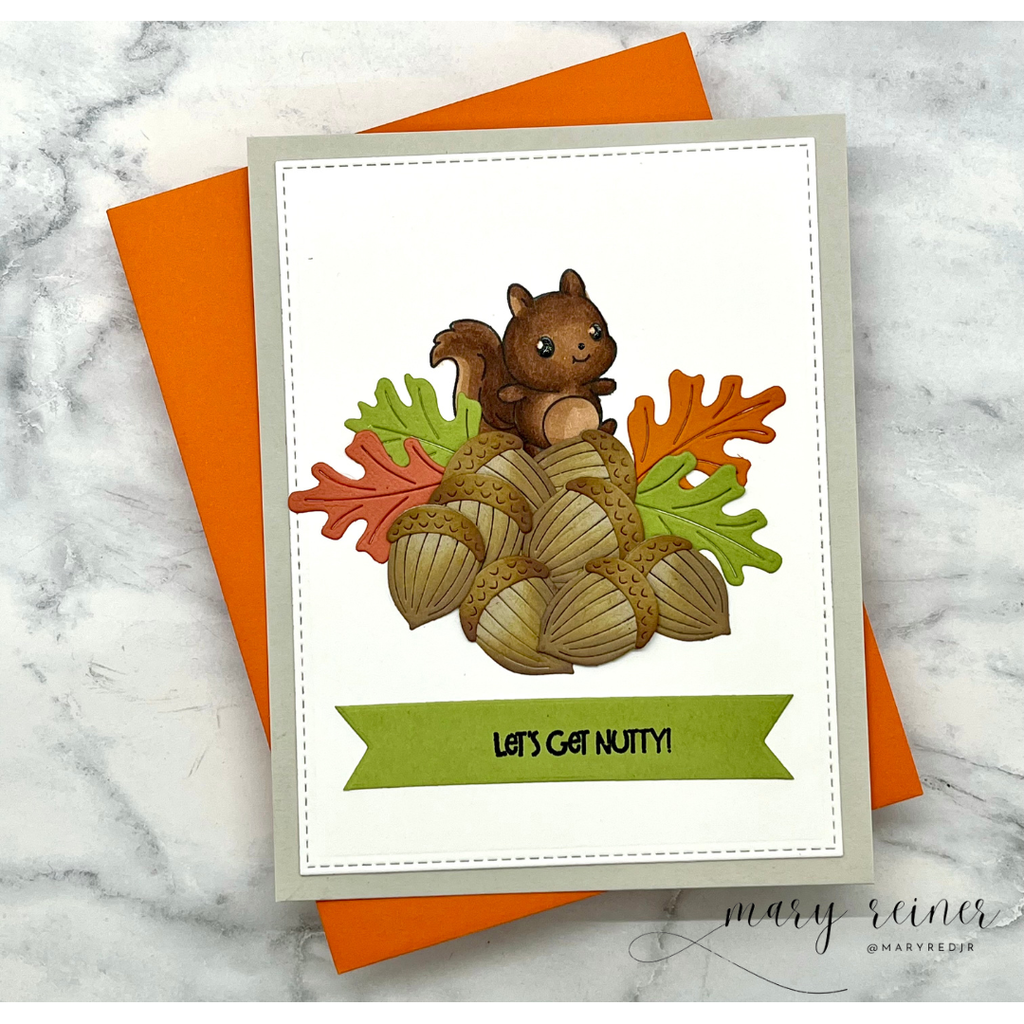 Simon Says Stamp Acorn Bundle Wafer Dies s1053 STAMPtember Friend Card