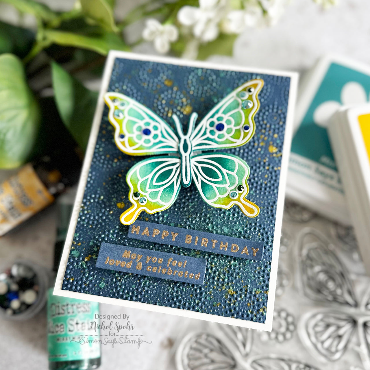 Action Wobbler Happy Birthday Butterfly Card | color-code:ALT11