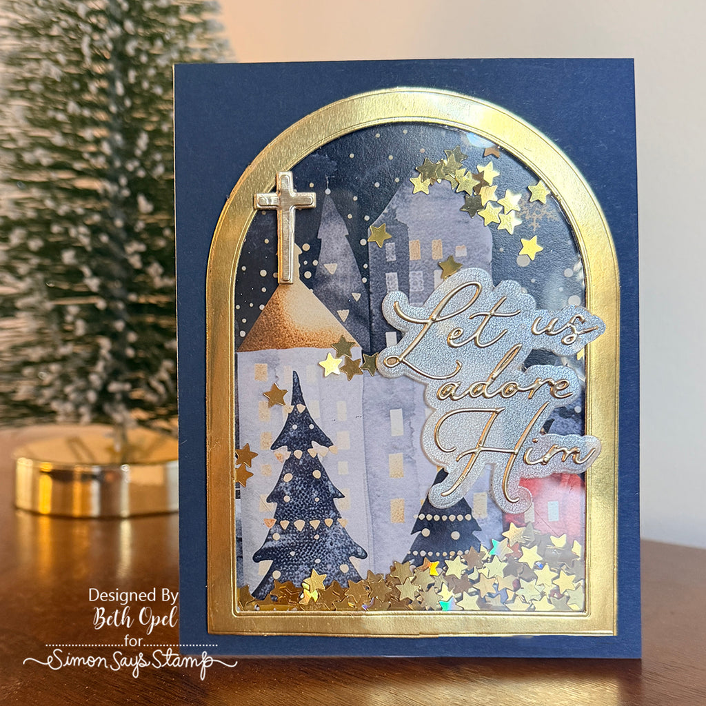 Simon Says Stamp Let Us Adore Him Wafer Dies 1520sd Christmas Card | color-code:ALT06
