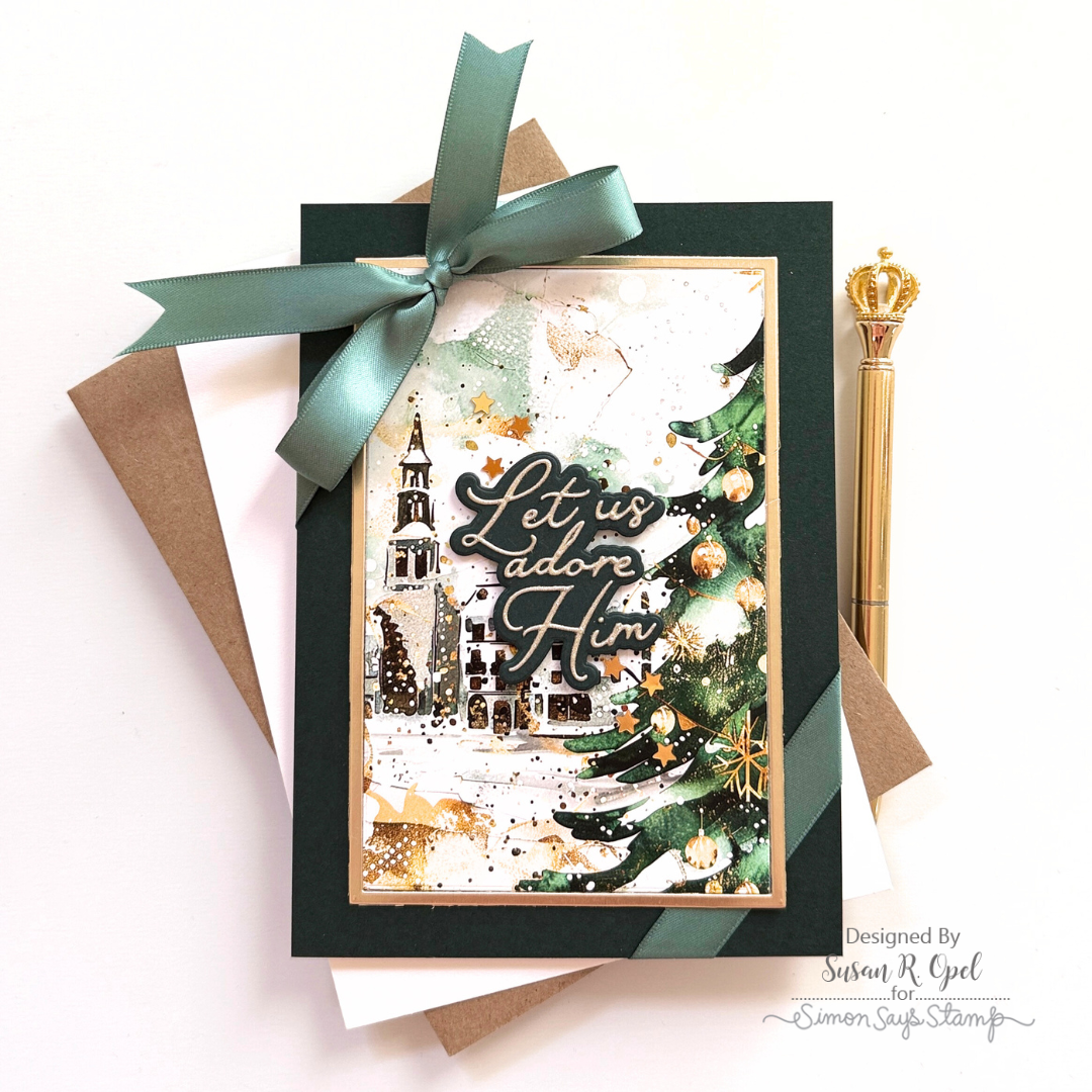 Simon Says Stamp Let Us Adore Him Wafer Dies 1520sd Christmas Card | color-code:ALT01