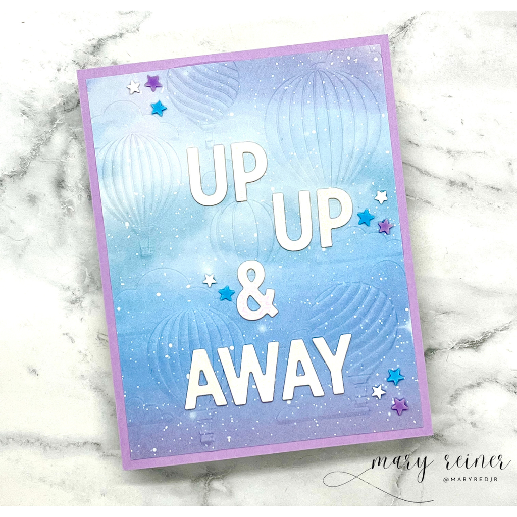 Simon Says Stamp Embossing Folder and Cutting Dies Adrift Air Balloons sfd487 Friend Like You Graduation Card