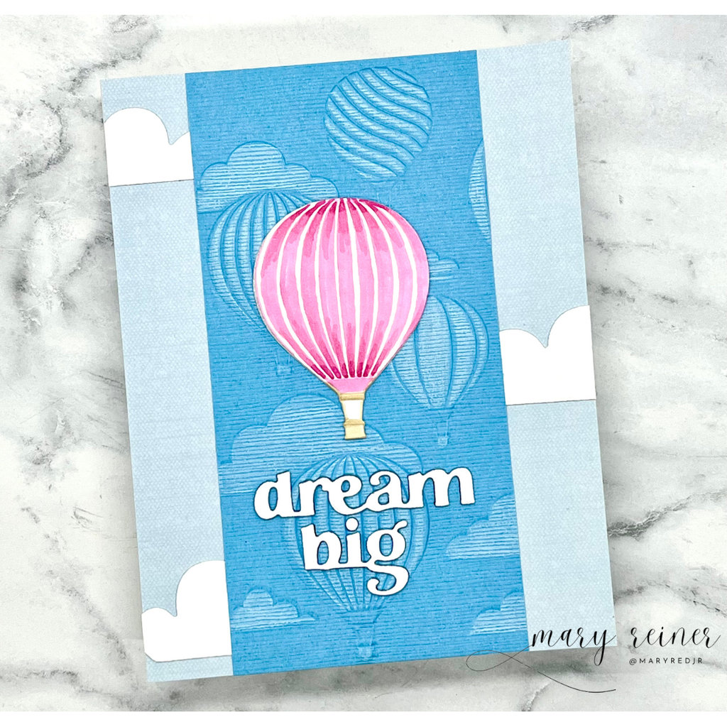 Simon Says Stamp Embossing Folder and Cutting Dies Adrift Air Balloons sfd487 Friend Like You Dream Big Card