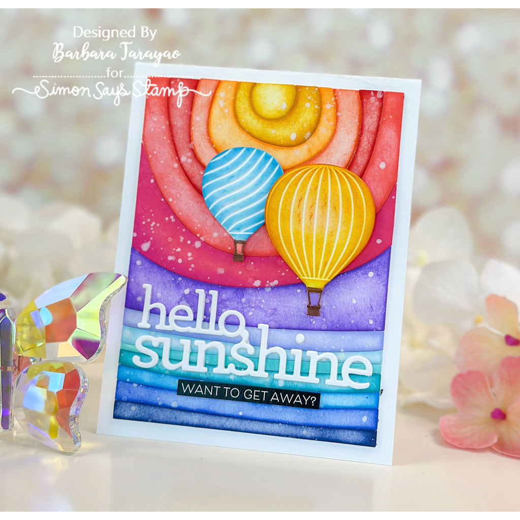 Simon Says Stamp Embossing Folder And Cutting Dies Adrift Air Balloons sfd487 Friend Like You Hello Card | color-code:ALT03