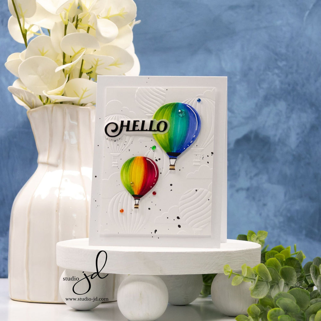 Simon Says Stamp Embossing Folder And Cutting Dies Adrift Air Balloons sfd487 Friend Like You Hello Card | color-code:ALT04
