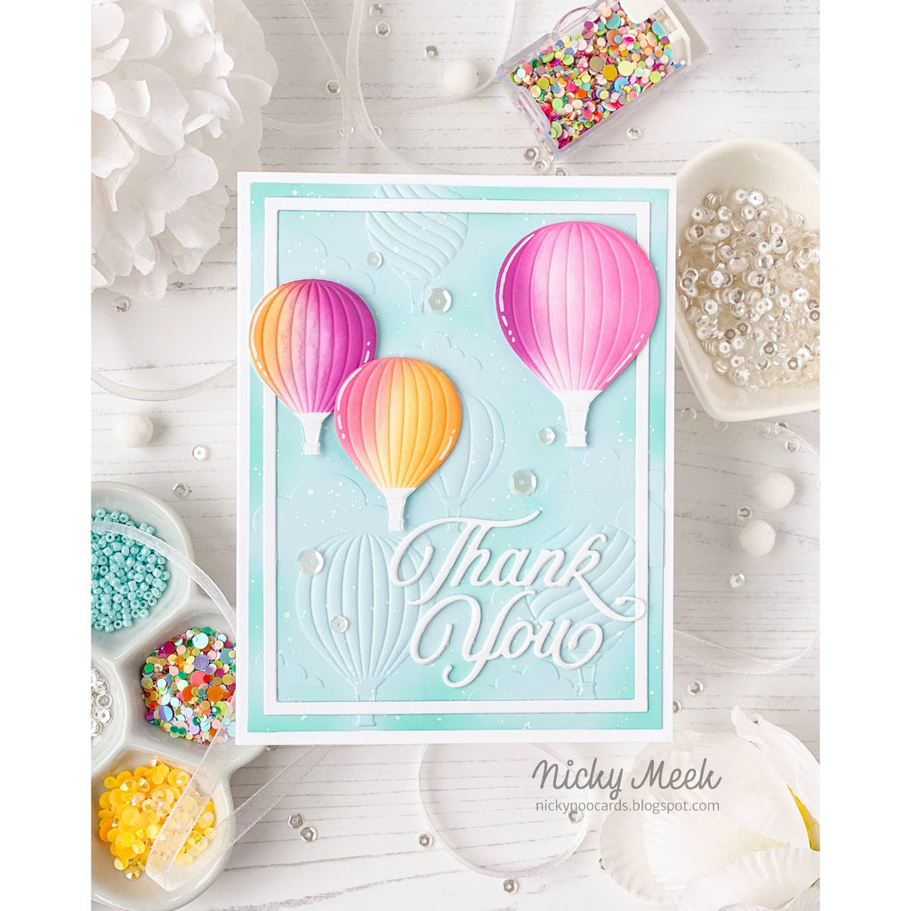 Simon Says Stamp Embossing Folder and Cutting Dies Adrift Air Balloons sfd487 Friend Like You to Thank You Card | color-code:ALT01