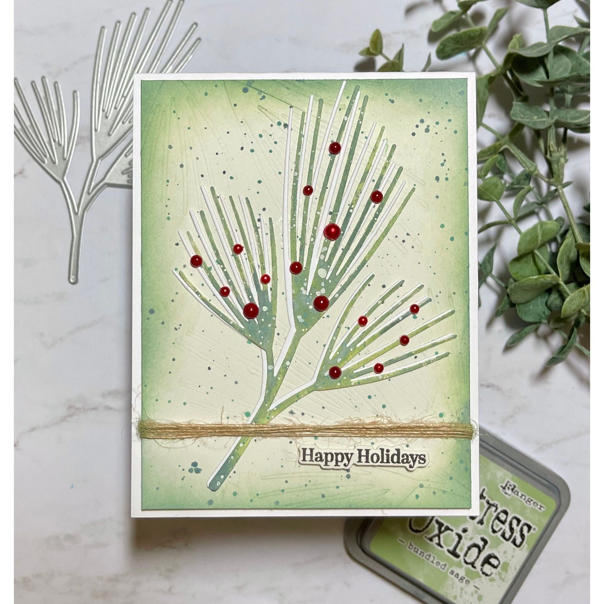 Simon Says Stamp Airy Pine Needles Wafer Dies s869 All The Joy Christmas Card | color-code:ALT02