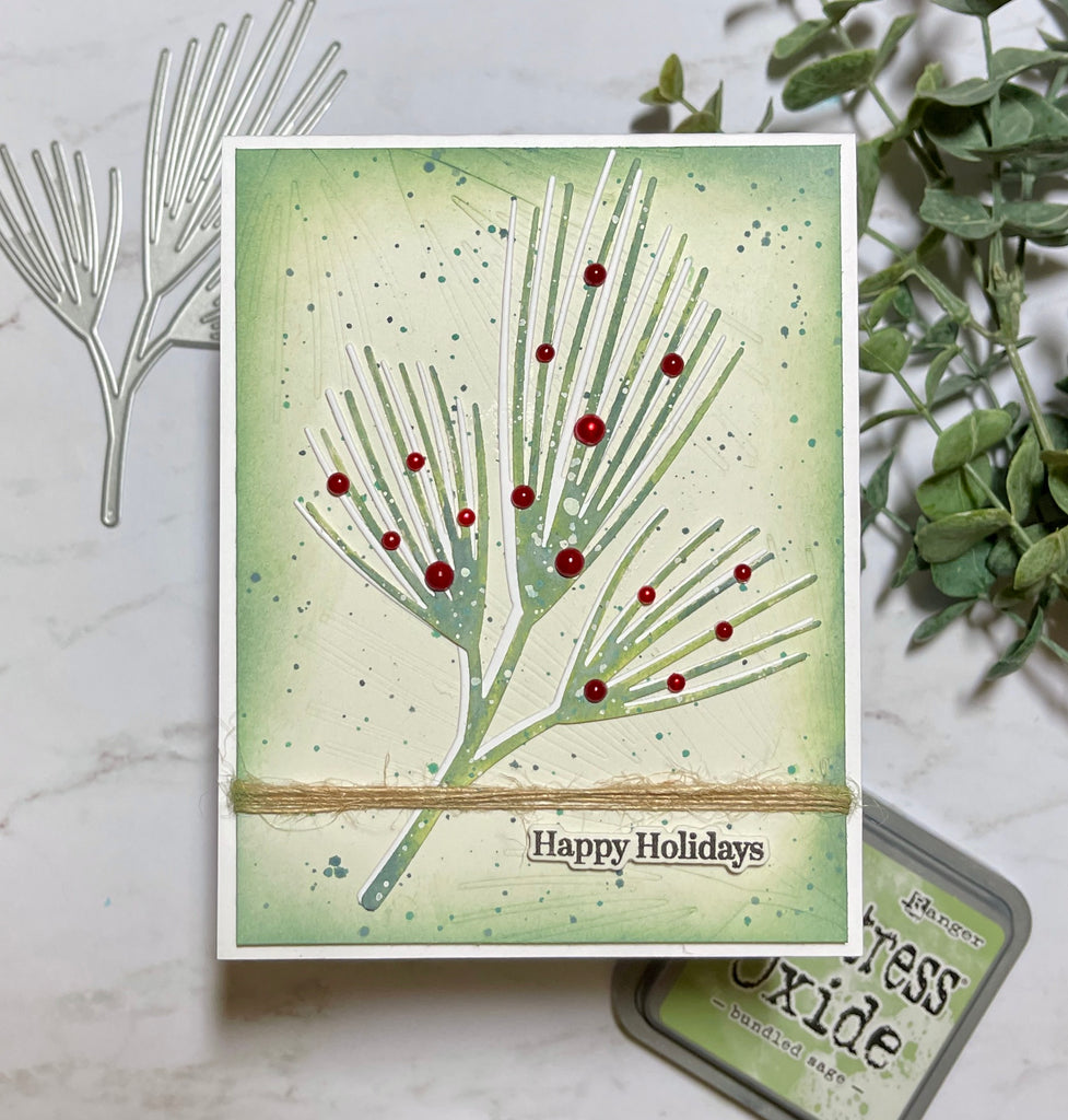 Simon Says Stamp Airy Pine Needles Wafer Dies s869 All The Joy Christmas Card | color-code:ALT02