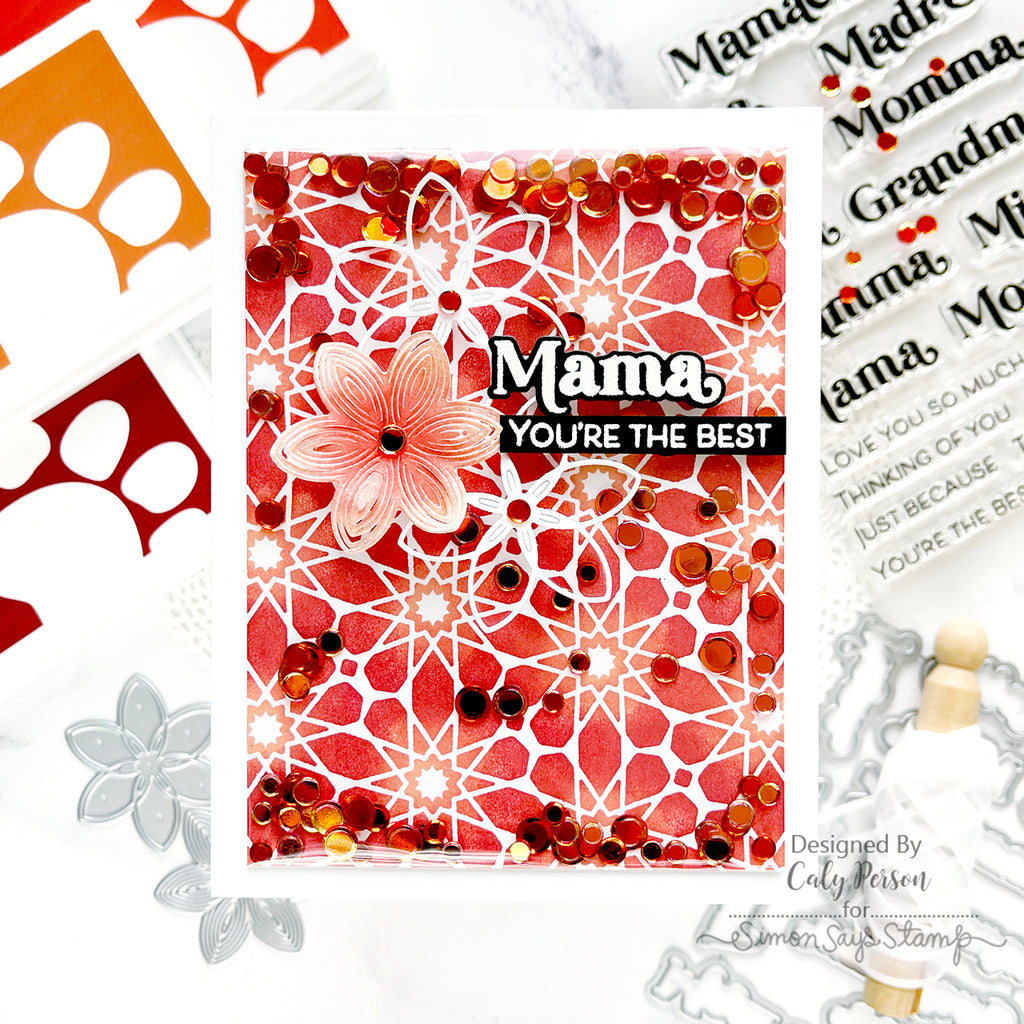 Simon Says Cling Stamp Alessa Background 1035ss Be Bold Mama Card | color-code:ALT03