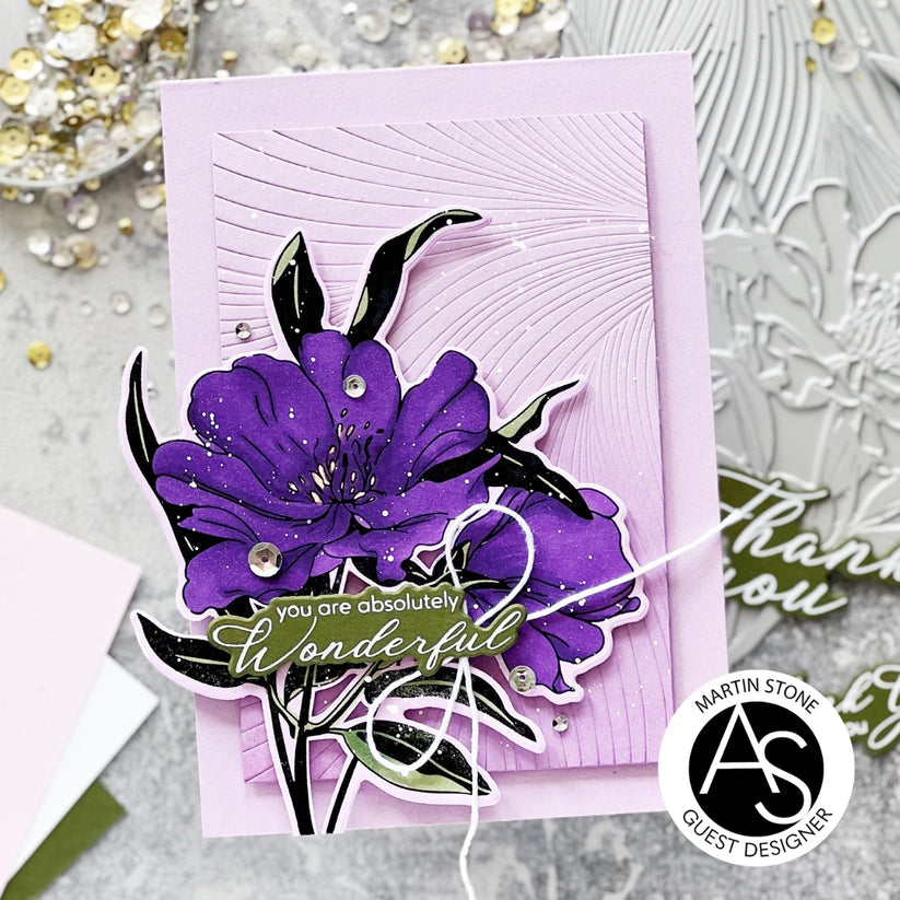 Alex Syberia Designs Abstract Background Press Plate Set asd-pp-3 You Are Absolutely Wonderful Card