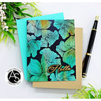 Alex Syberia Designs Abstract Floral Background Press Plate Set asd-pp-5 Hello Card
