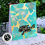 Alex Syberia Designs Abstract Floral Background Press Plate Set asd-pp-5 Thank You Card
