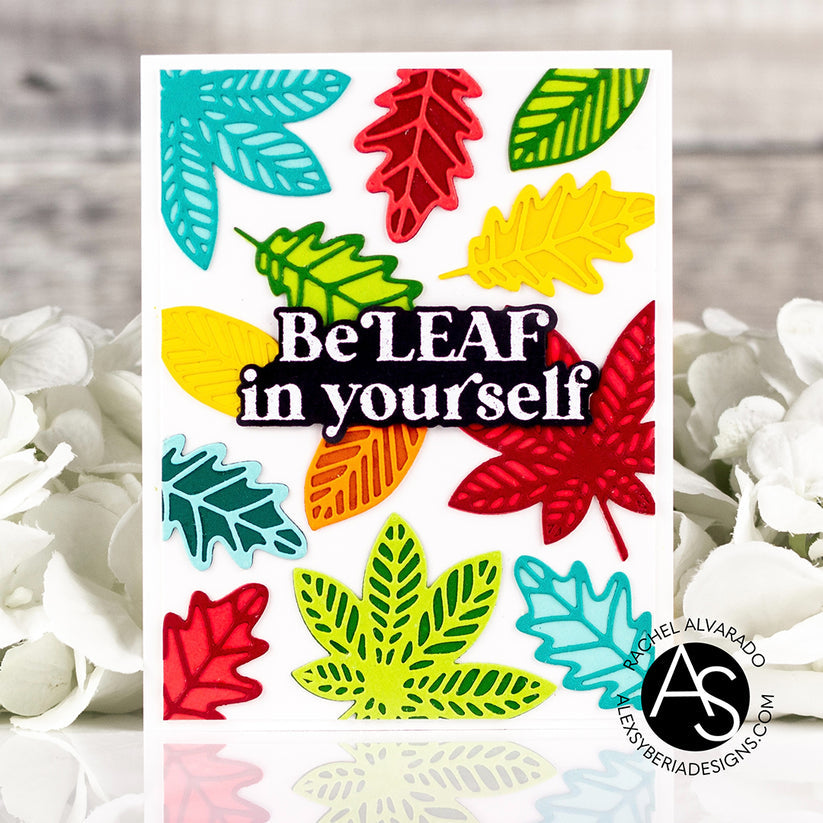 Alex Syberia Designs Autumn Leaves Die Set asd-d-177 Believe In Yourself Card