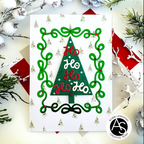 Alex Syberia Designs Bow Ho Ho Frame Die Set asd-d-202 green