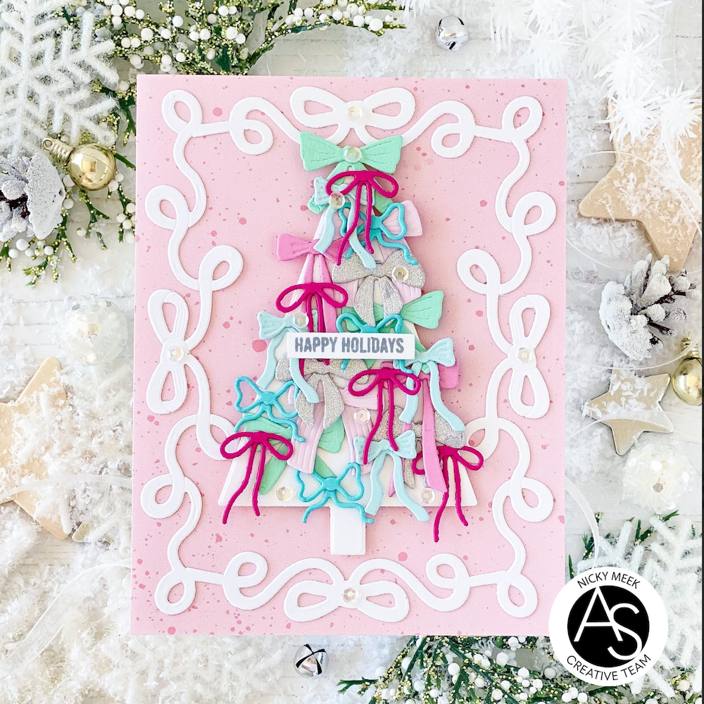 Alex Syberia Designs Build-a-Bow Christmas Tree Die Set asd-d-201 happy