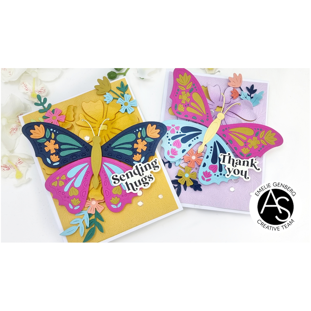 Alex Syberia Designs Butterfly Bliss Die Set asd-d-196 thank