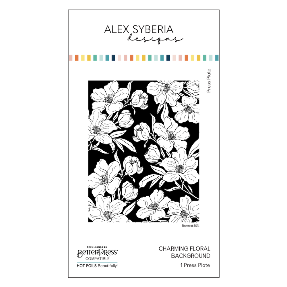 Alex Syberia Designs Charming Floral Background Press Plate Set asd-pp-2