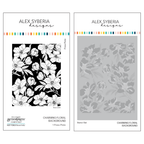 Alex Syberia Designs Charming Floral Background Press Plate and Stencil Bundle