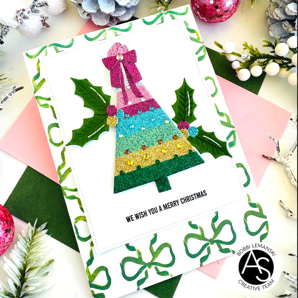 Alex Syberia Designs Chic Bows Stencil Set asd-ste-200 green