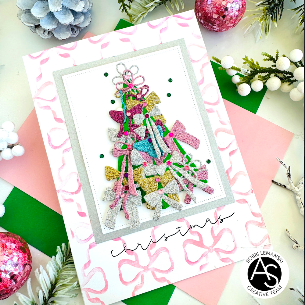 Alex Syberia Designs Chic Bows Stencil Set asd-ste-200 pink