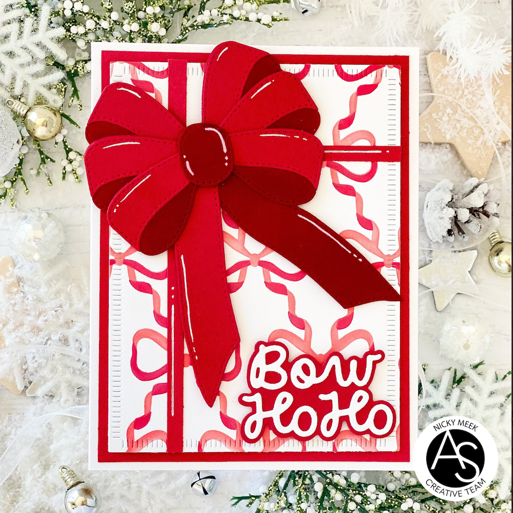 Alex Syberia Designs Chic Bows Stencil Set asd-ste-200 red