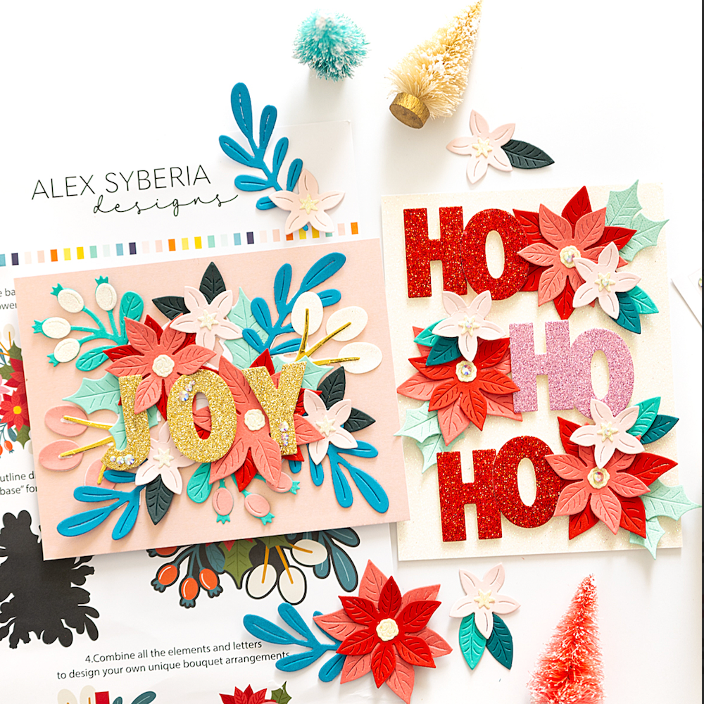 Alex Syberia Designs Christmas Bouquet Die Set asd-d-198 color