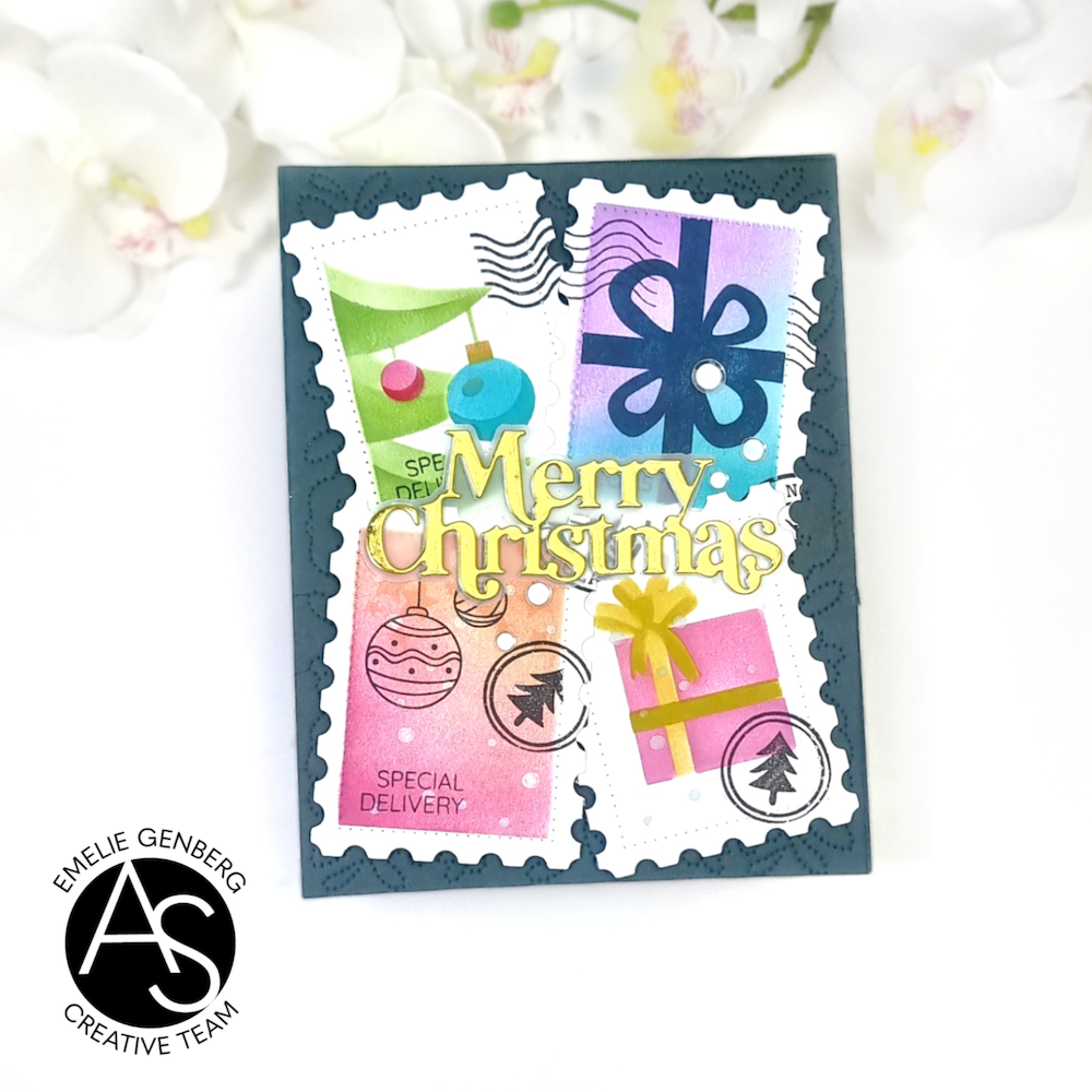 Alex Syberia Designs Christmas Postage Clear Stamp Set asd-sta-209 christmas