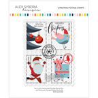 Alex Syberia Designs Christmas Postage Stamps Stencil Set asd-ste-207
