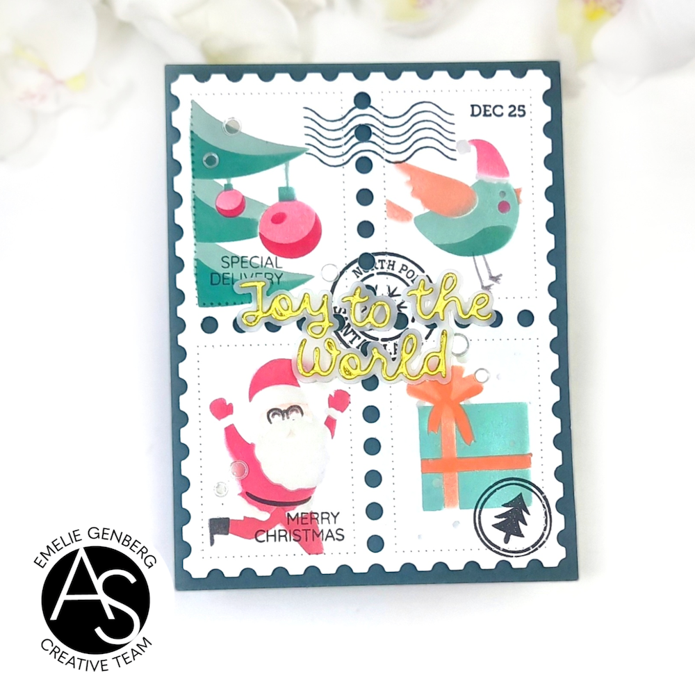 Alex Syberia Designs Christmas Postage Stamps Stencil Set asd-ste-207 world