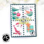 Alex Syberia Designs Christmas Postage Stamps Stencil Set asd-ste-207 world