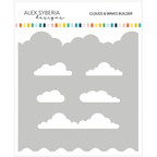 Alex Syberia Designs Clouds & Waves Builder Stencil asd-ste-233