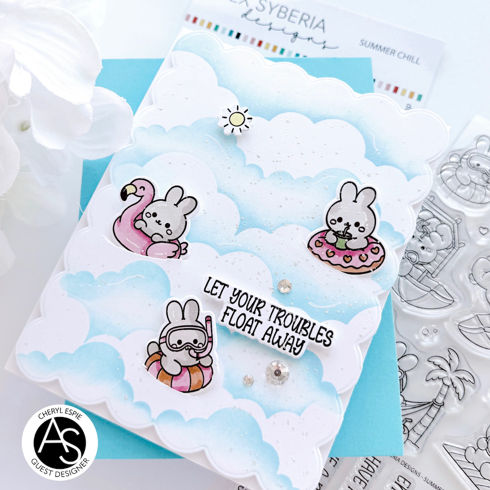 Alex Syberia Designs Clouds & Waves Builder Stencil asd-ste-233 float away