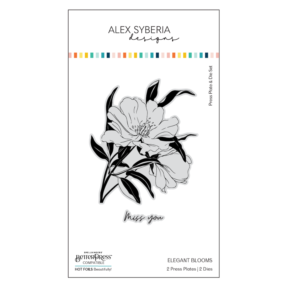 Alex Syberia Designs Elegant Blooms Press Plate & Die Set asd-pp-1